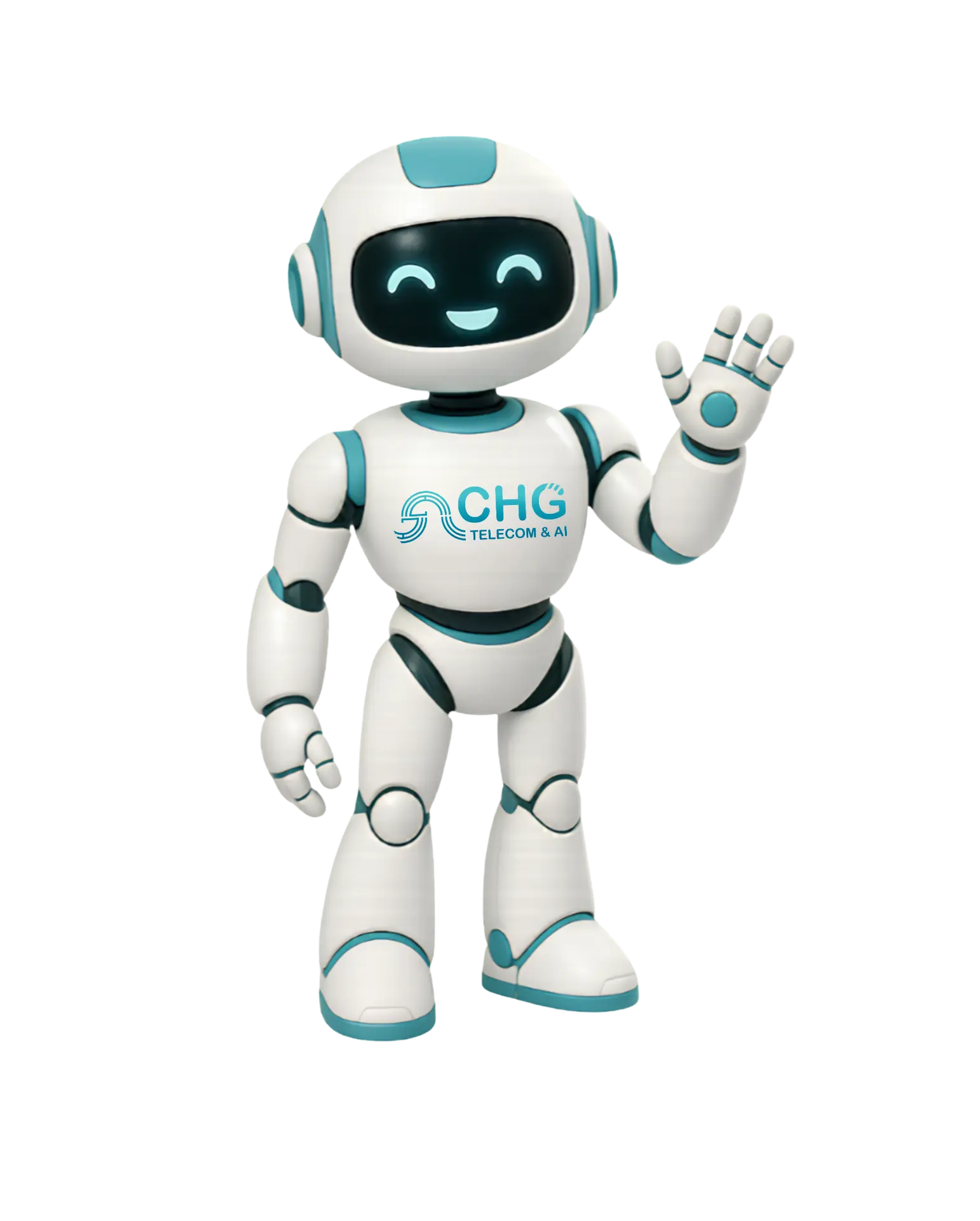 CHG-robot die vriendelijk zwaait